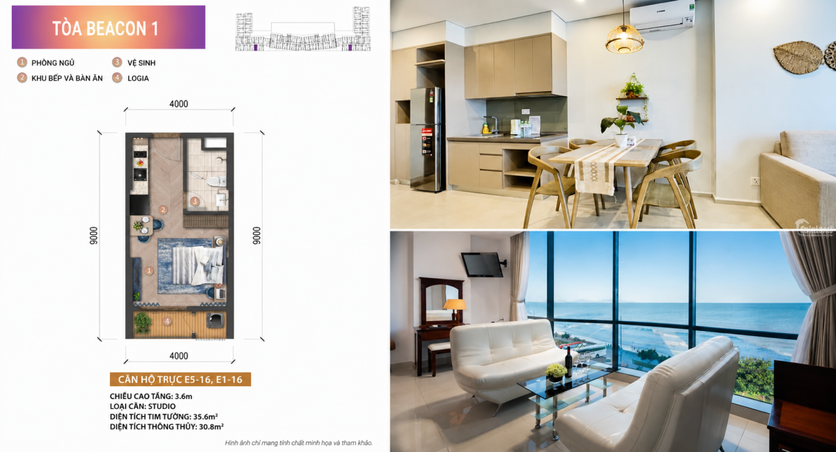 Căn hộ Studio Beacon Tower Vũng Tàu