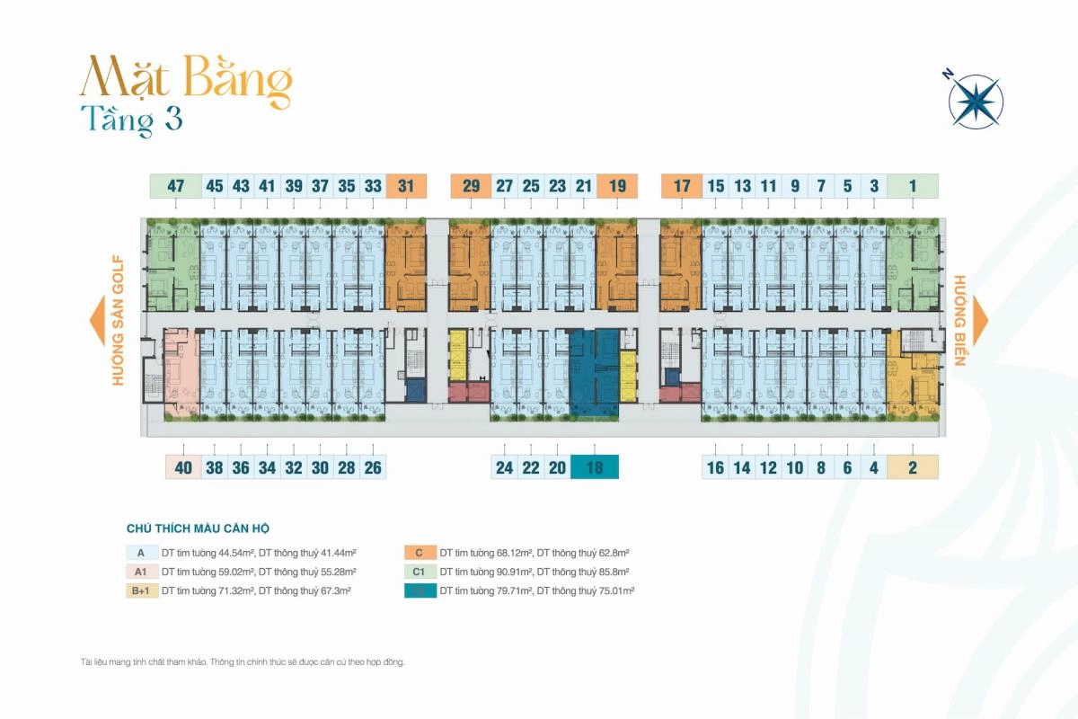 Mặt bằng Vũng Tàu Centre Point tầng3