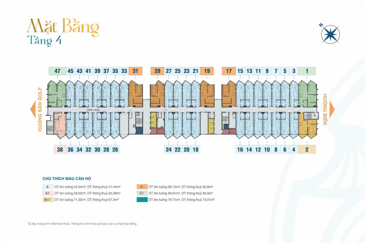 Mặt bằng Vũng Tàu Centre Point tầng 4