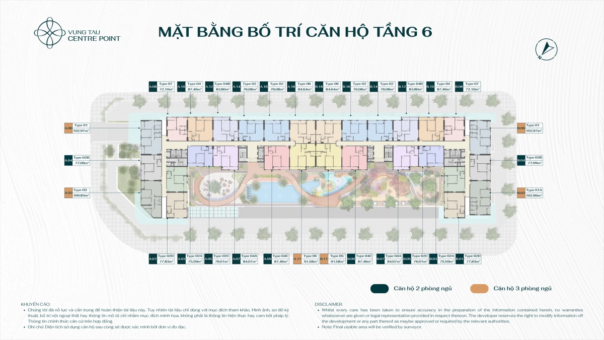 111Mặt bằng Vũng Tàu Centre Point tầng 4