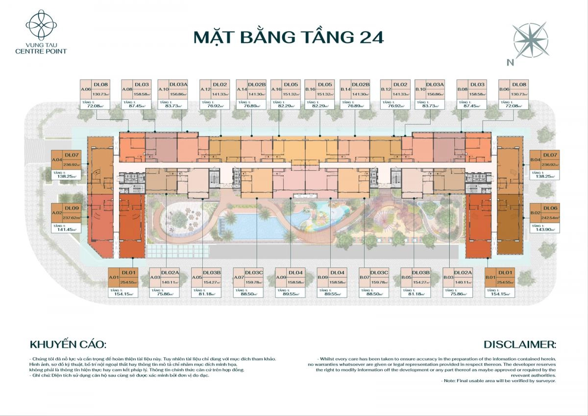 Mặt bằng Vũng Tàu Centre Point tầng 5