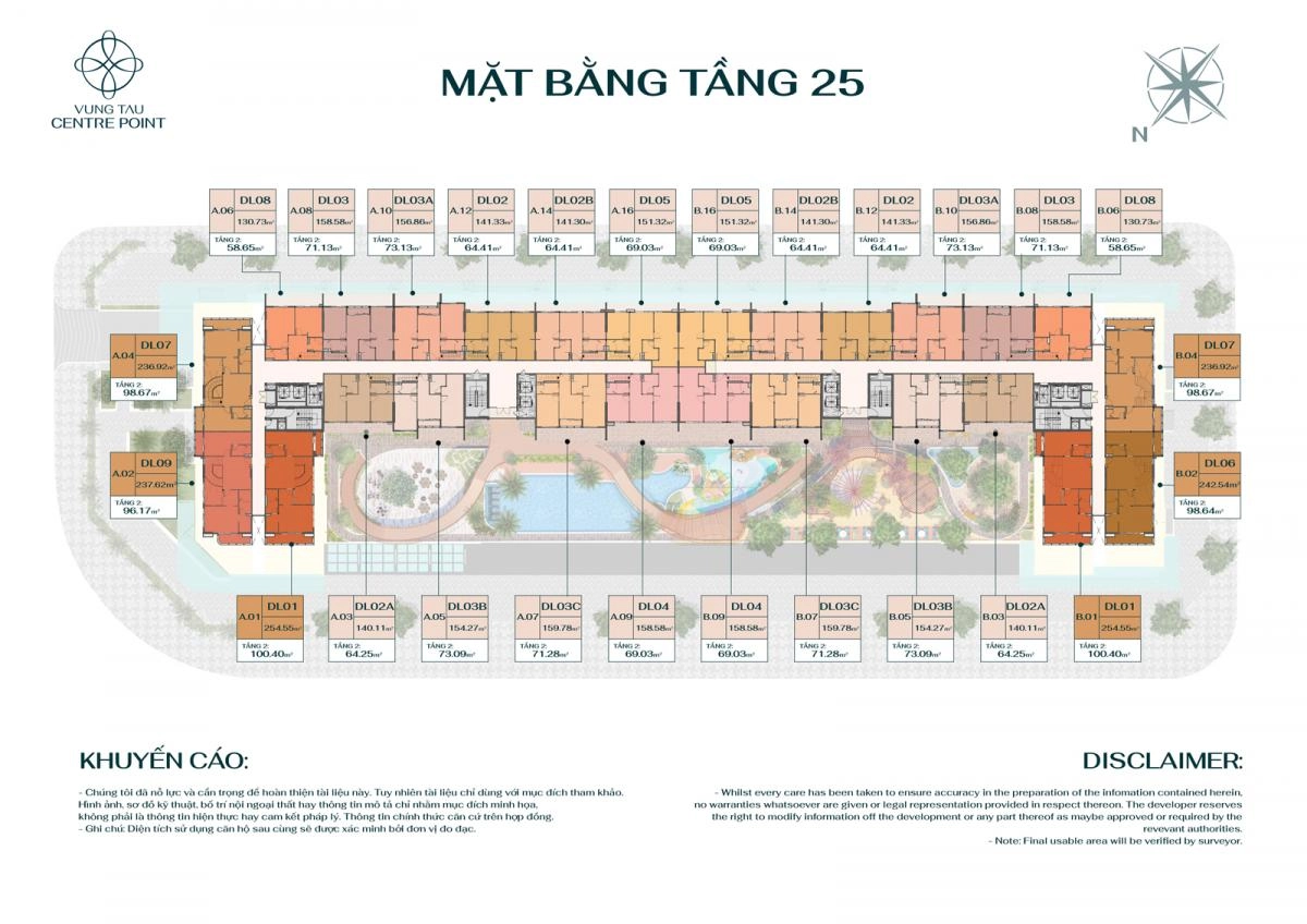 Mặt bằng Vũng Tàu Centre Point tầng 5